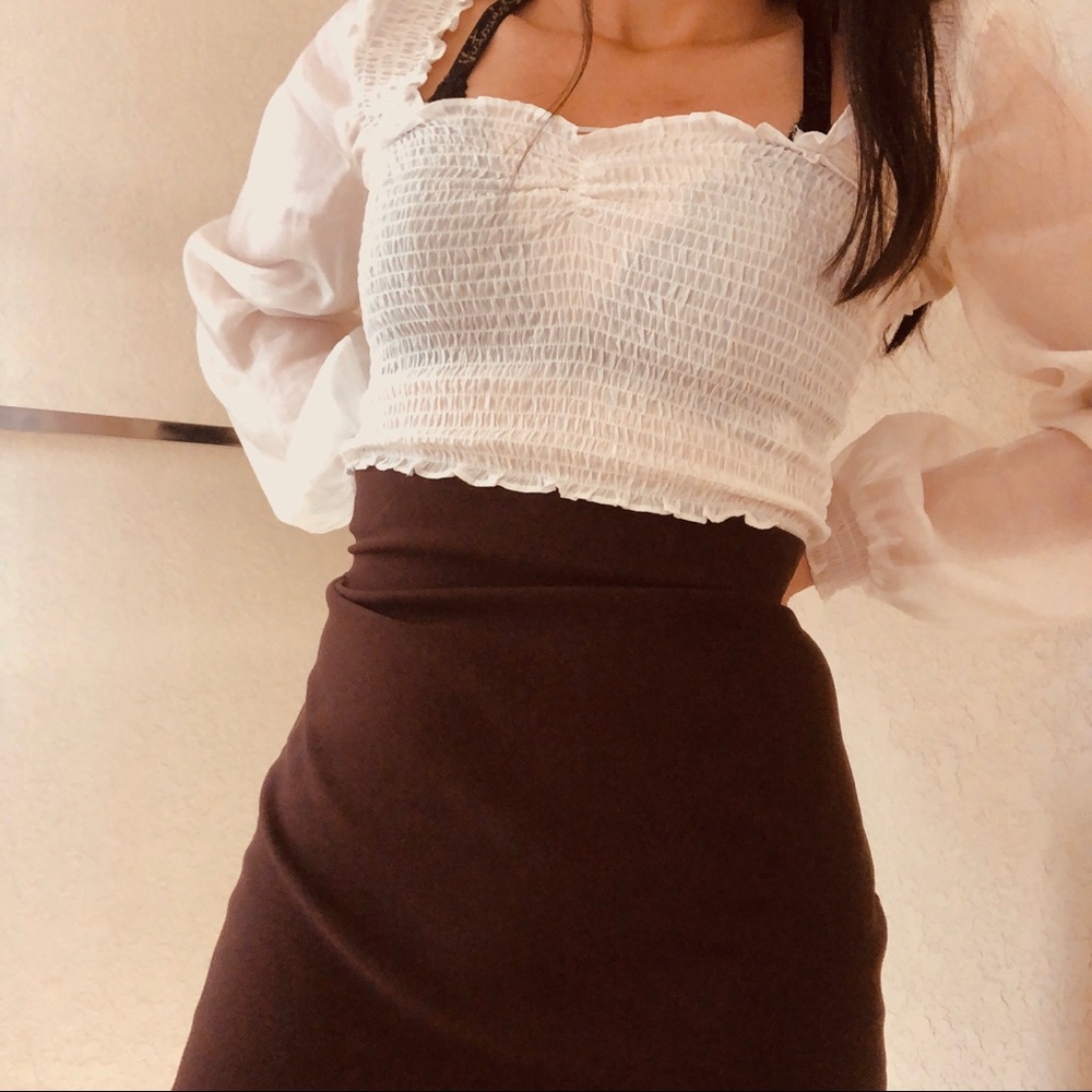 Brown Pencil Skirt